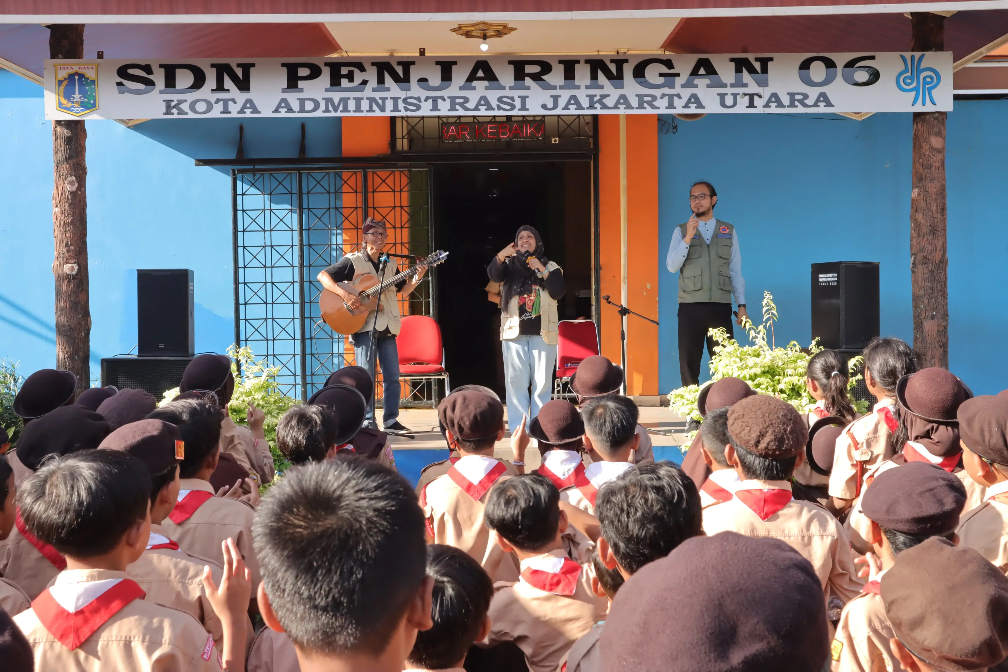 Meningkatkan Kesadaran dan Pengetahuan Bencana Sejak Dini, Pojok Edukasi Bencana BNPB Kunjungi SDN 06 Penjaringan Jakarta Utara